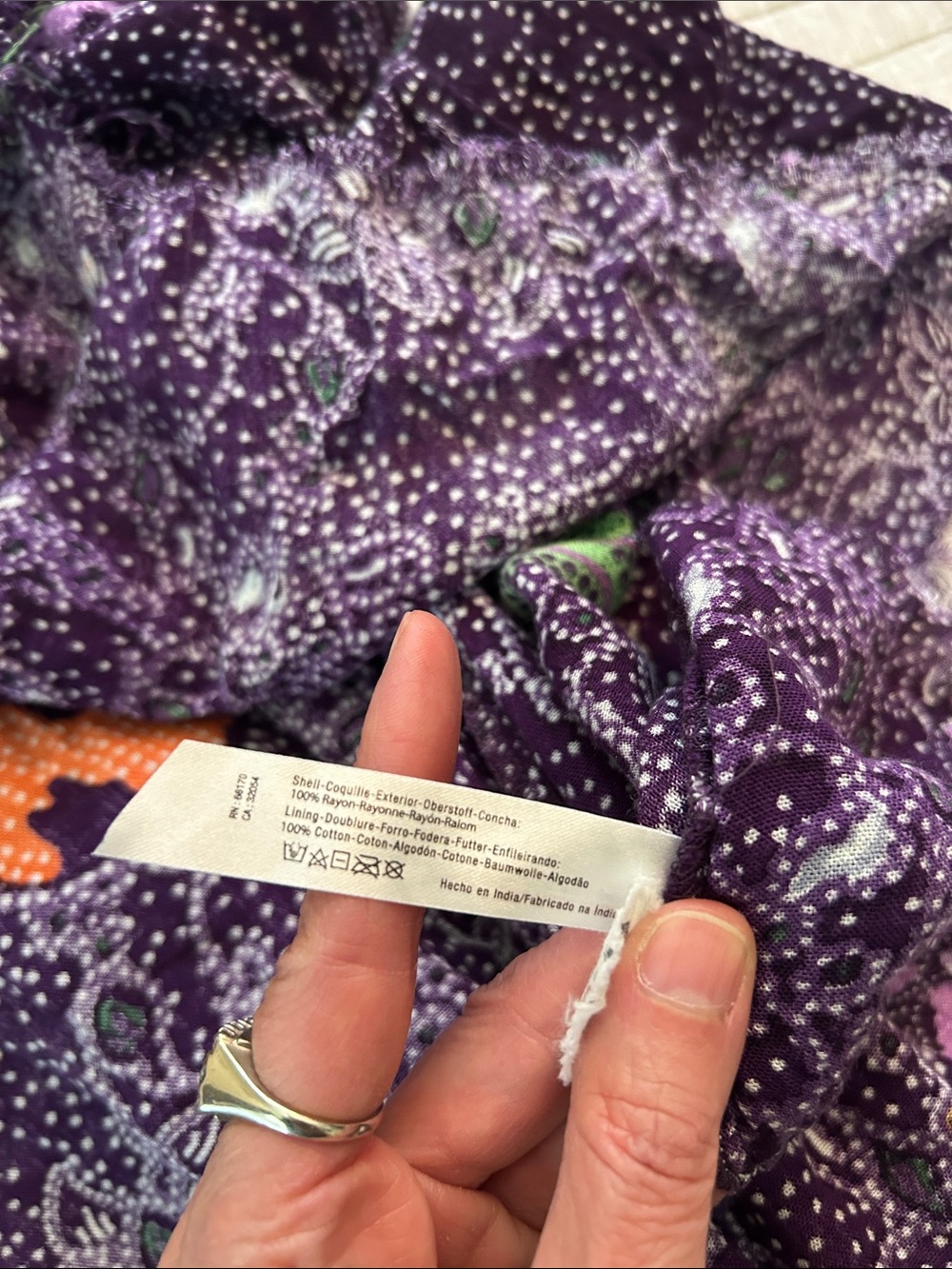 Free People One Bali Nights rare boho purple Floral Maxi Dress XS - Picture 14 of 15